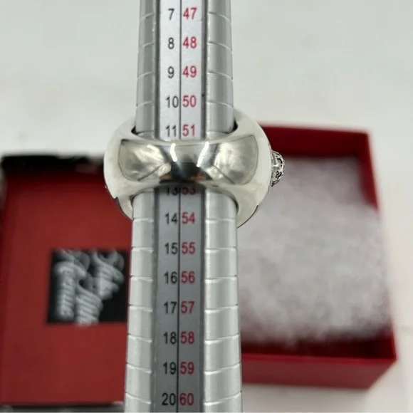 Pomellato 67 smoky quartz/marcasite sterling silver Griffes ring size 6, Italy